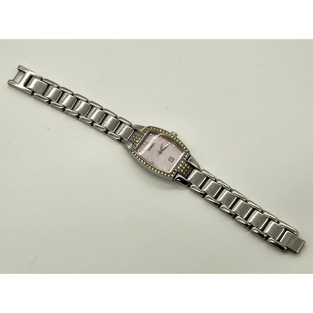 New Battery Fossil F2 Silver Tone Womens Watch ES-1404 - Picture 5 of 6